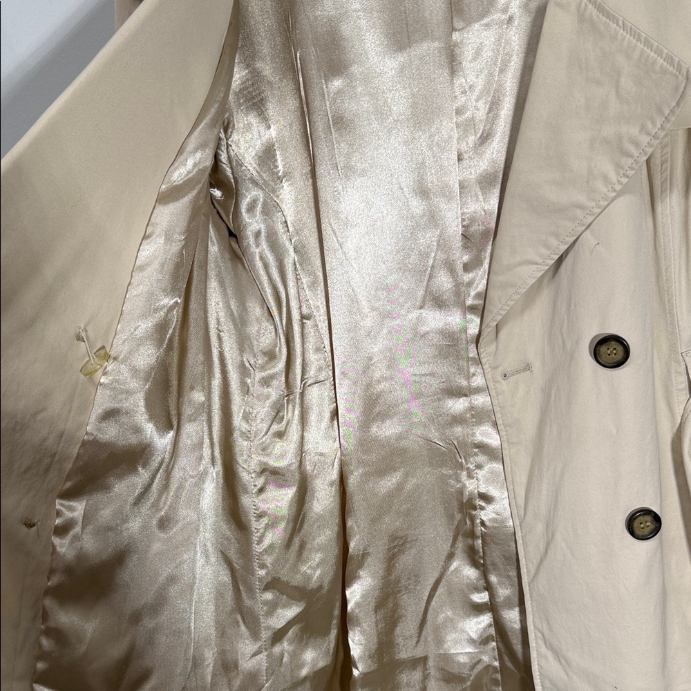 For Cynthia Beige Trench Coat Preppy Office Business - Picture 6 of 8